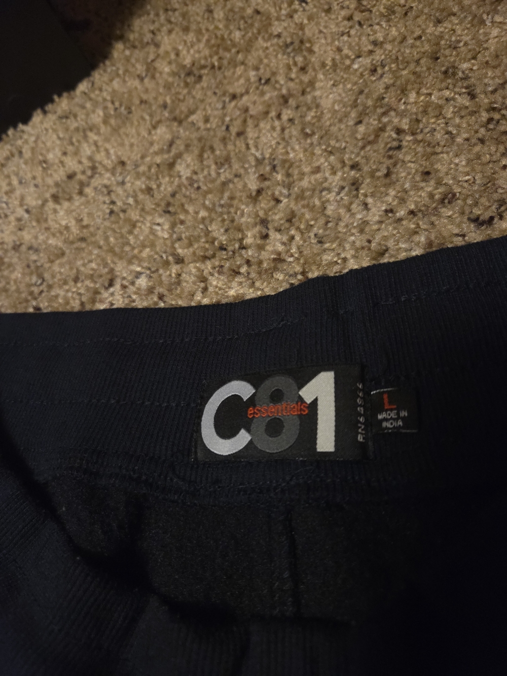 Essentials Navy Drawstring Athletic Shorts - Picture 4 of 5